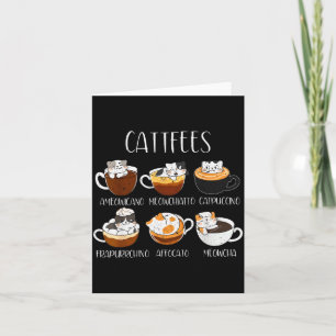 Cats &amp; Coffee Lover Funny Caffeine Quote Cattf Card