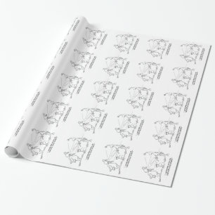 Cats and Aliens Wrapping Paper