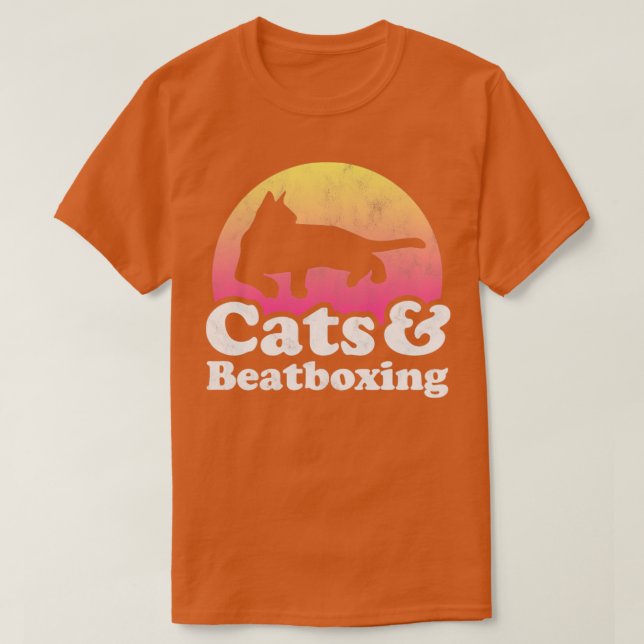Cats and Beatboxing Gift T-Shirt (Design Front)