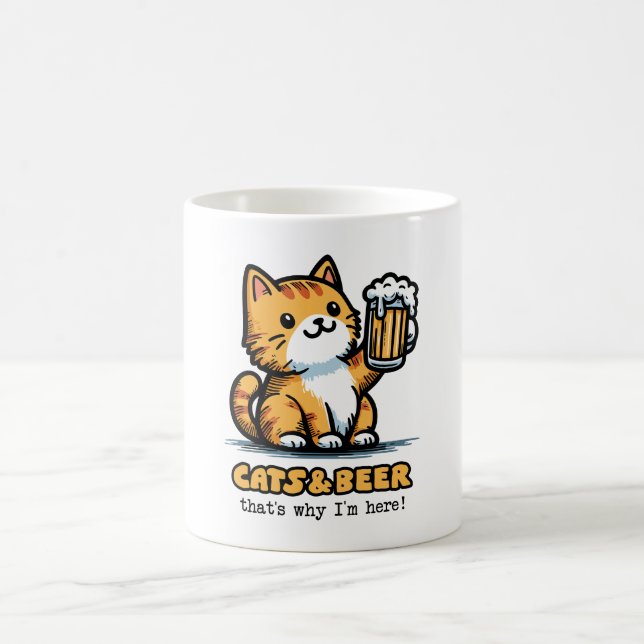 Cats and beer 2 coffee mug (Center)