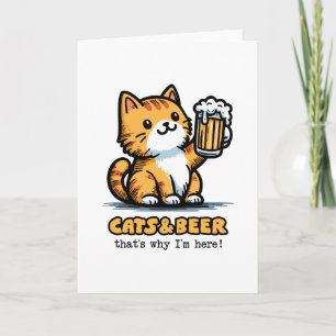 Cats and beer 2 thank you card