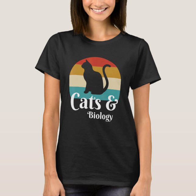 Cats And Biology T-Shirt (Front)
