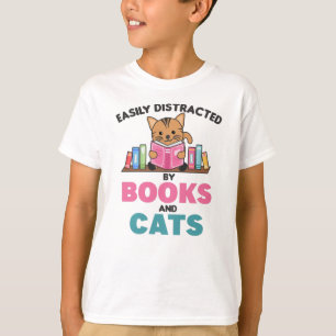 Cats And Books Funny Saying With Book And Cat T-Shirt
