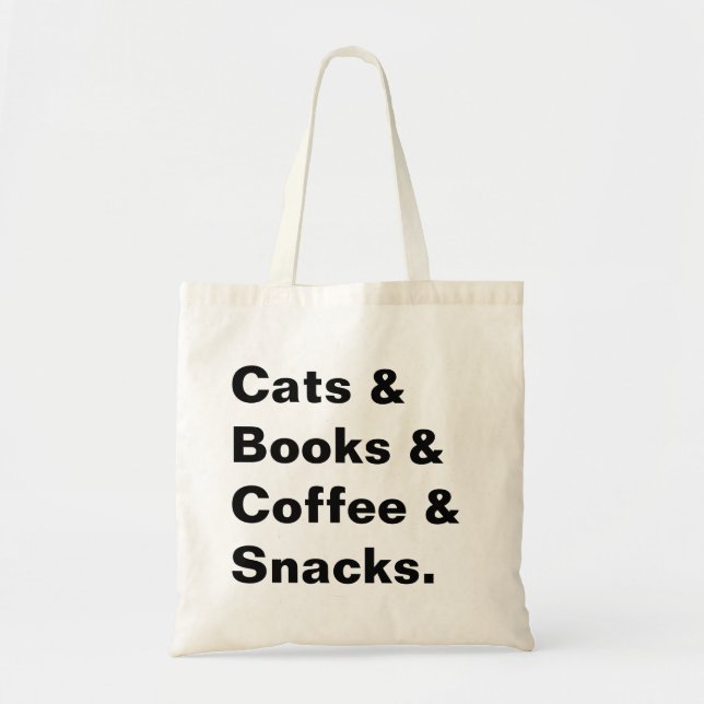 Cats and Books Tote Bag (Front)