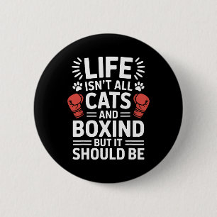 Cats And Boxing Funny Boxing 6 Cm Round Badge