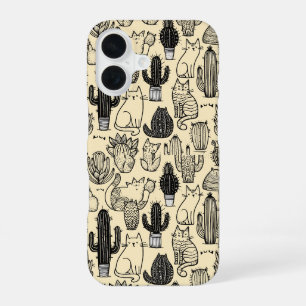 Cats and cactus funny iPhone / iPad case