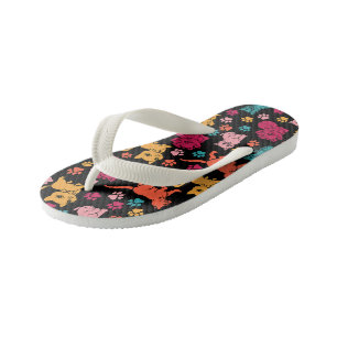 CATS AND CAT PAWNS. KID'S JANDALS