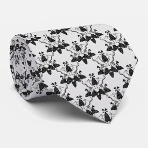 Cats and Catnip Damask Look Pattern Tie