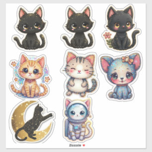 Cats and Cats Custom-Cut Vinyl Sticker