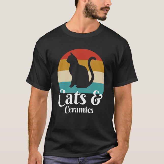 Cats And Ceramics T-Shirt (Front)