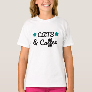 Cats and Coffee, Perfect Gift for Cat & Coffee Lo T-Shirt