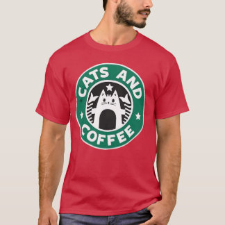 Cats and Coffee retro T-Shirt