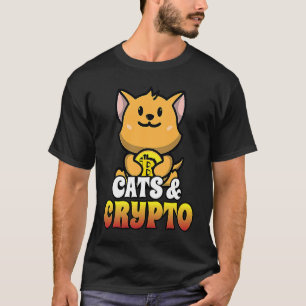 Cats And Crypto Cryptocurrency Blockchain Trader F T-Shirt