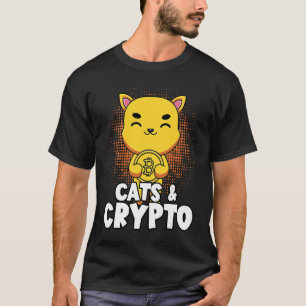 Cats And Crypto Cryptocurrency Blockchain Trader F T-Shirt