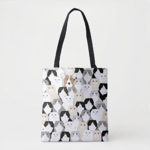 Cats and Dogs Allover Tote Bag