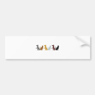 Cats and Dogs cartoon pattern Bumper Sticker
