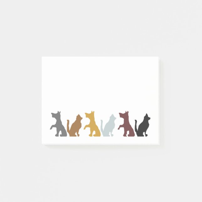 Cats and Dogs cartoon pattern Post-it Notes (Front)
