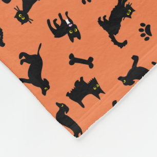 Cats and Dogs Fleece Blanket Custom Colour