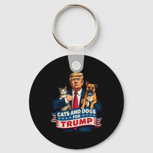 Cats And Dogs For Trump 2024 Kittens And Dogs For  Key Ring