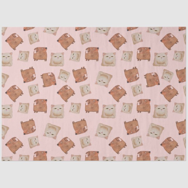 Cats and Dogs Tissue Paper (Front)