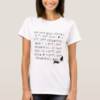 Cats and Dogs Tongue Twister Funny White T-shirt