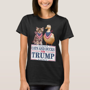 Cats And Ducks For Trump 2024 Kittens And Ducks Fo T-Shirt