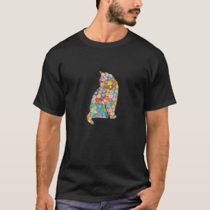 Cats And Flowers Mens Or Womens Sweet Kitten Owner T-Shirt