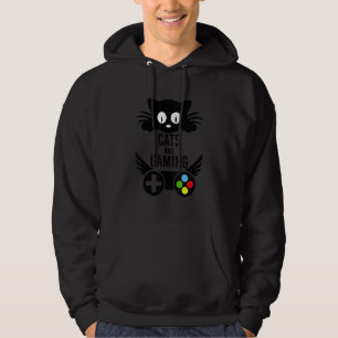 Cats And Gaming  Cat Lover Gamer Video Games Hoodie
