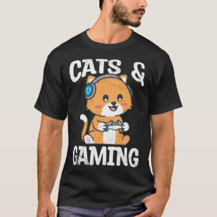 Cats And Gaming Cute Cat Owner Pet Animals  Graphi T-Shirt