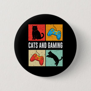 Cats And Gaming For The Cat Lover Gamer Video Game 6 Cm Round Badge