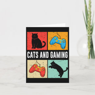 Cats And Gaming For The Cat Lover Gamer Video Game Card
