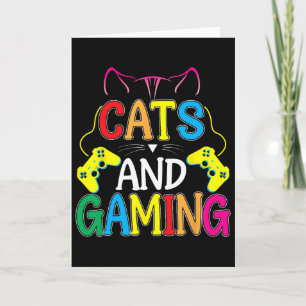 Cats And Gaming For The Cat Lover Gamer Video Game Card