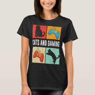Cats And Gaming For The Cat Lover Gamer Video Game T-Shirt