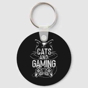 Cats And Gaming Funny For Gamer, Cat Lover, Cat Mo Key Ring