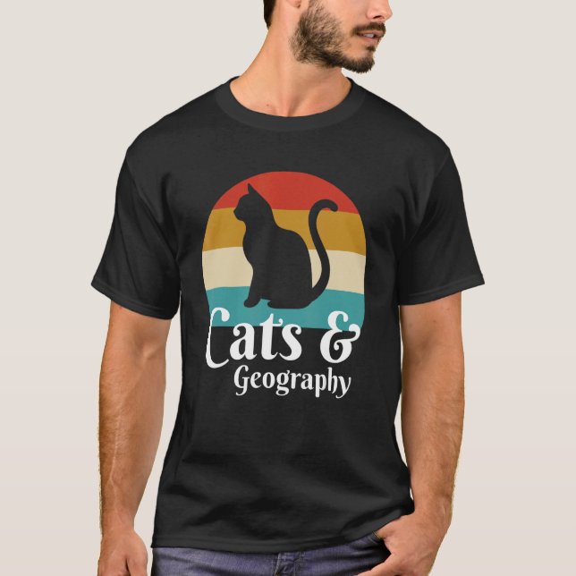 Cats And Geography T-Shirt (Front)