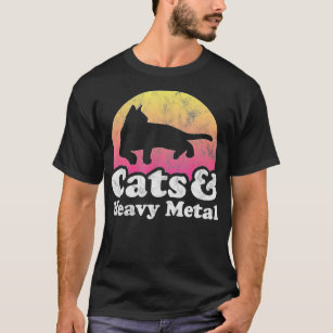 Cats and Heavy Metal Men's or Women's Cat  T-Shirt