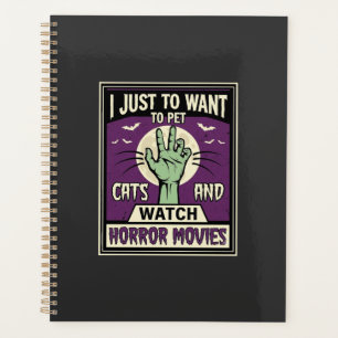 Cats And Horror Movies Halloween Design Planner