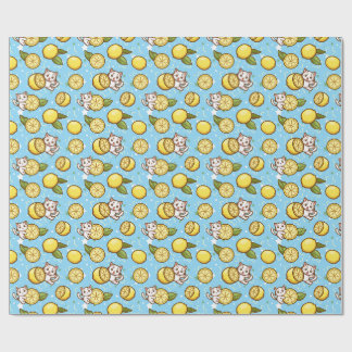 Cats and Lemons Wrapping Paper