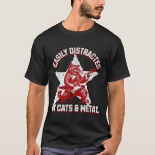 Cats And Metal Fan Music Metalhead Heavy Rock Star T-Shirt