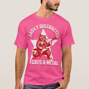 Cats And Metal Fan Music Metalhead Heavy Rock Star T-Shirt