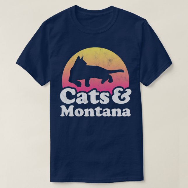 Cats and Montana Gift for Men Women Kids T-Shirt (Design Front)