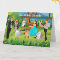 Cats and Musicians Fun Birthday Serenade