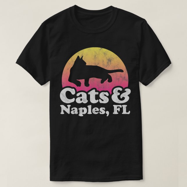 Cats and Naples, FL Men's or Women's Cat and Flori T-Shirt (Design Front)