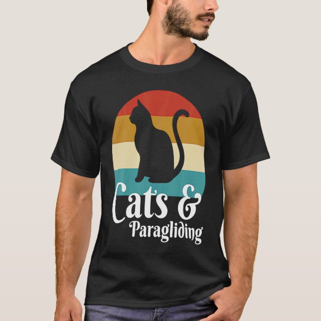 Cats And Paragliding T-Shirt (Front)