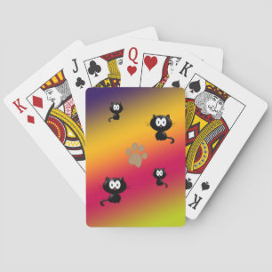 Cats and Paw Print Playing Cards