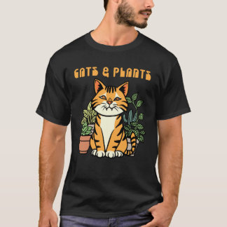 Cats And Plants Cat Owner Kitten Cat Lover Cat Par T-Shirt