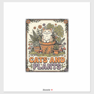 Cats And Plants Cat Plants Cottagecore Vintage