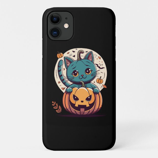 Cats and Pumpkins for a Happy Halloween! Case-Mate iPhone Case (Back)