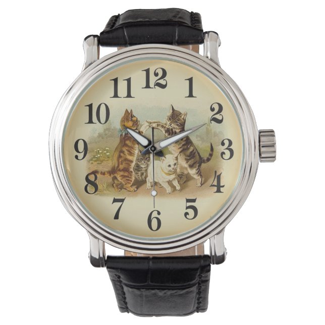 Cats and Puppy Dog Playing Watch (Front)
