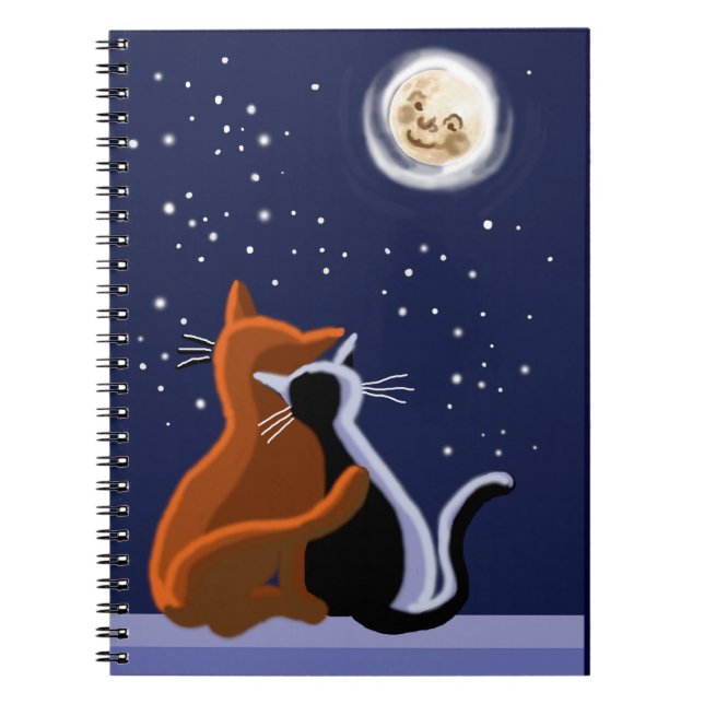 cats and romance spiral notebook (Front)